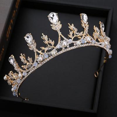 Diadème de Mariée Cristal Européen Couronne Royale Grande Couronne de Princesse Accessoires de Cheveux de Mariage Accessoires de Mariage