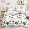 3D Plant Pattern Down Duvet Cover Bedding with Floral Pattern Bedding Set for Men and Women, Single Double Bed, Queen Size Gift
