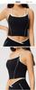 Women's Cross-Back Yoga Vest with Chest Pads - Color Block Fitness Sports Bra