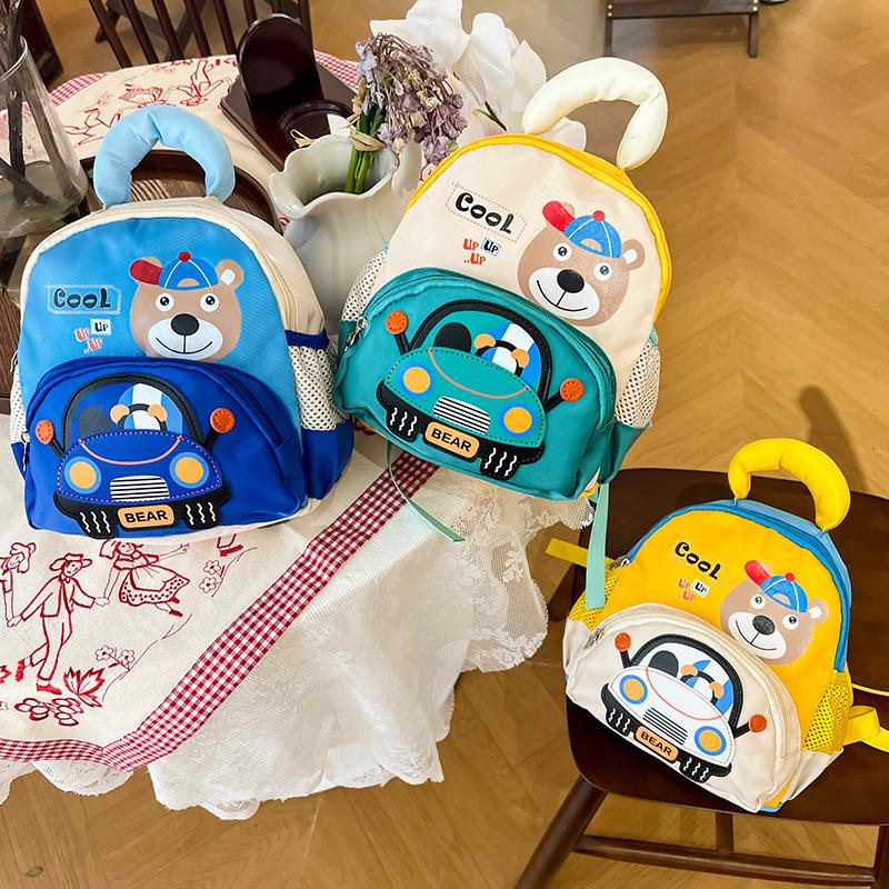 

Children s Cartoon Bear Backpack for Ages 3-6 23x13x24 cm зелёный