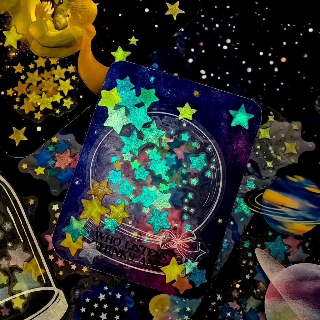 Luminous Star Sticker Pack - Creative DIY Journal Stickers for Kids