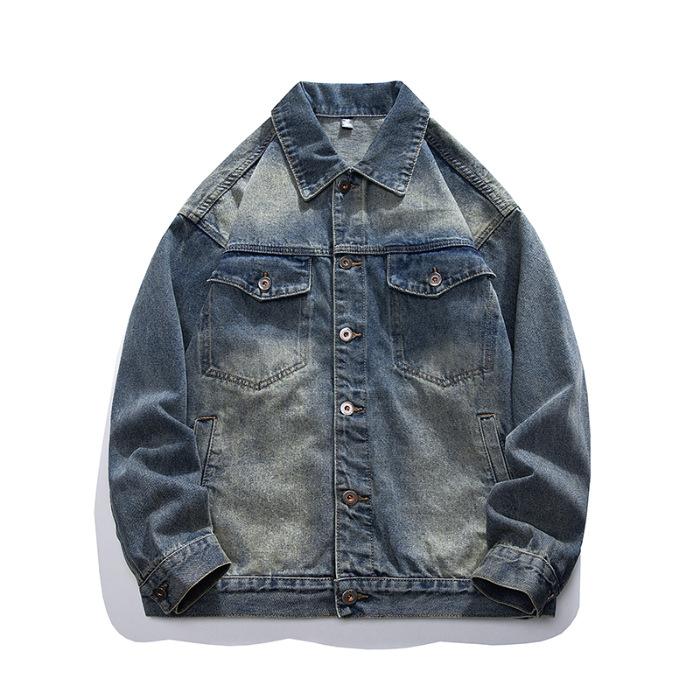 

Джинсовая куртка для мальчиков, мужская модная брендовая осенняя одежда, большой размер, мужская куртка для инструментов, мужская 5XL