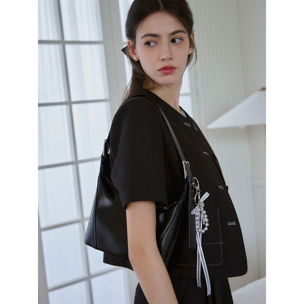 DRAWFIT WOMEN Heart Key Gray Pearl Keyring [2COLORS]