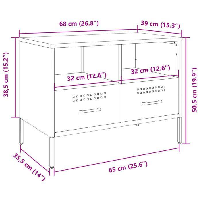 VidaXL Meubles TV 2 pcs, Armoires de Télévision avec Pieds, Supports Télé avec Rangement Salle de Séjour, Jaune Moutarde 843049