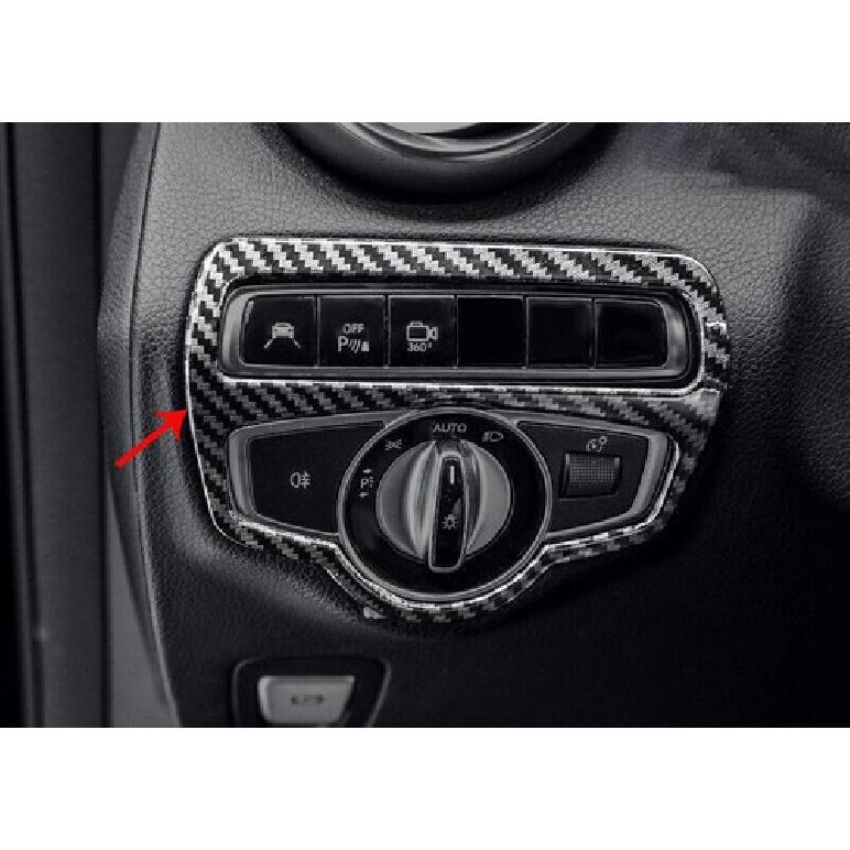 Function Control Button Frame Trim For 2016- Mercedes-Benz GLC Carbon Fiber