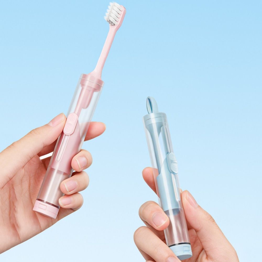 Distributeur de dentifrice 3-en-1 Boîte de rangement pliable pour tube de dentifrice pour le camping en plein air et les voyages