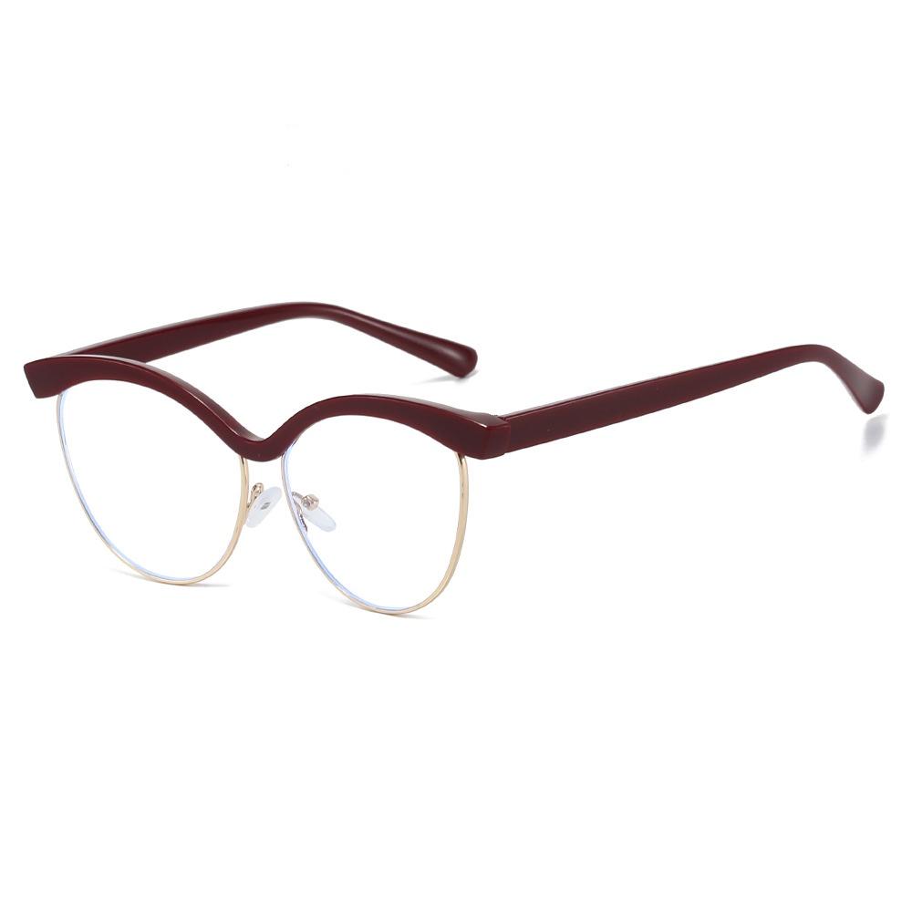 Anti Blue Light Cat Eye Fashion Retro Eyebrow Glasses  New Leopard Print Anti Radiation Simple Versatile Unisex Glasses