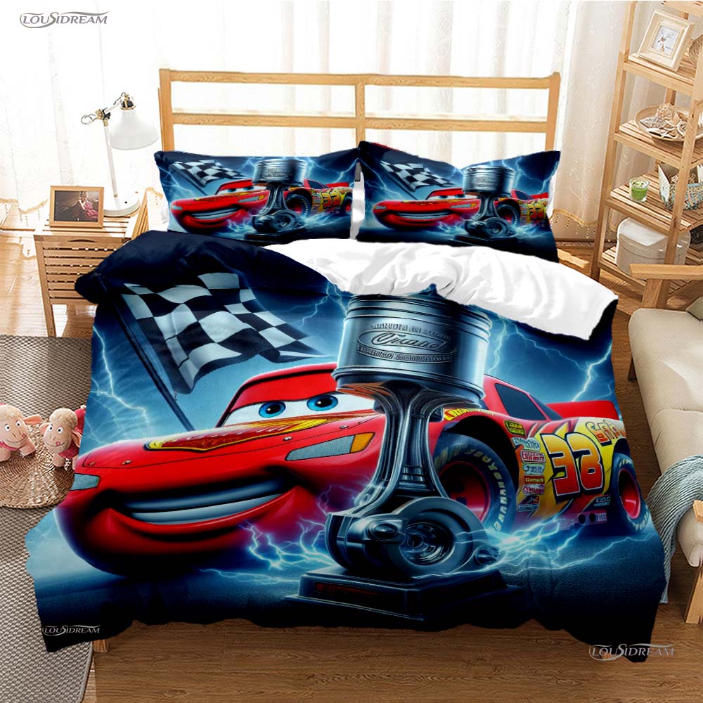 

Pixar Mcquen Car Al Season Soft Duvet Cover Warm Comforter Beding Sets Soft Comfortable Quilt Cover plus Pilowcases Single/Double/Quen/King 100*200cm Single