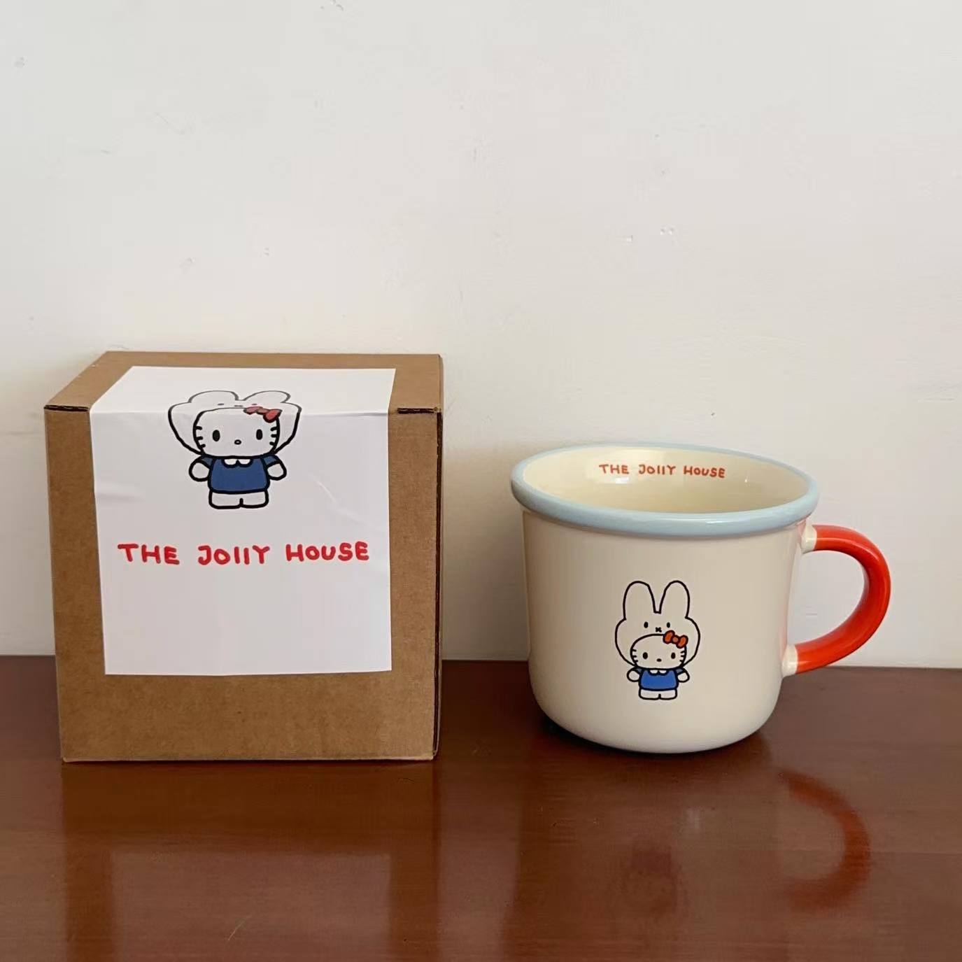 

Cute Mug Girls Home High-Value Ceramic Breakfast Cup Office Dormitory Couple Coffee Cup Gift Box 301-400ml
