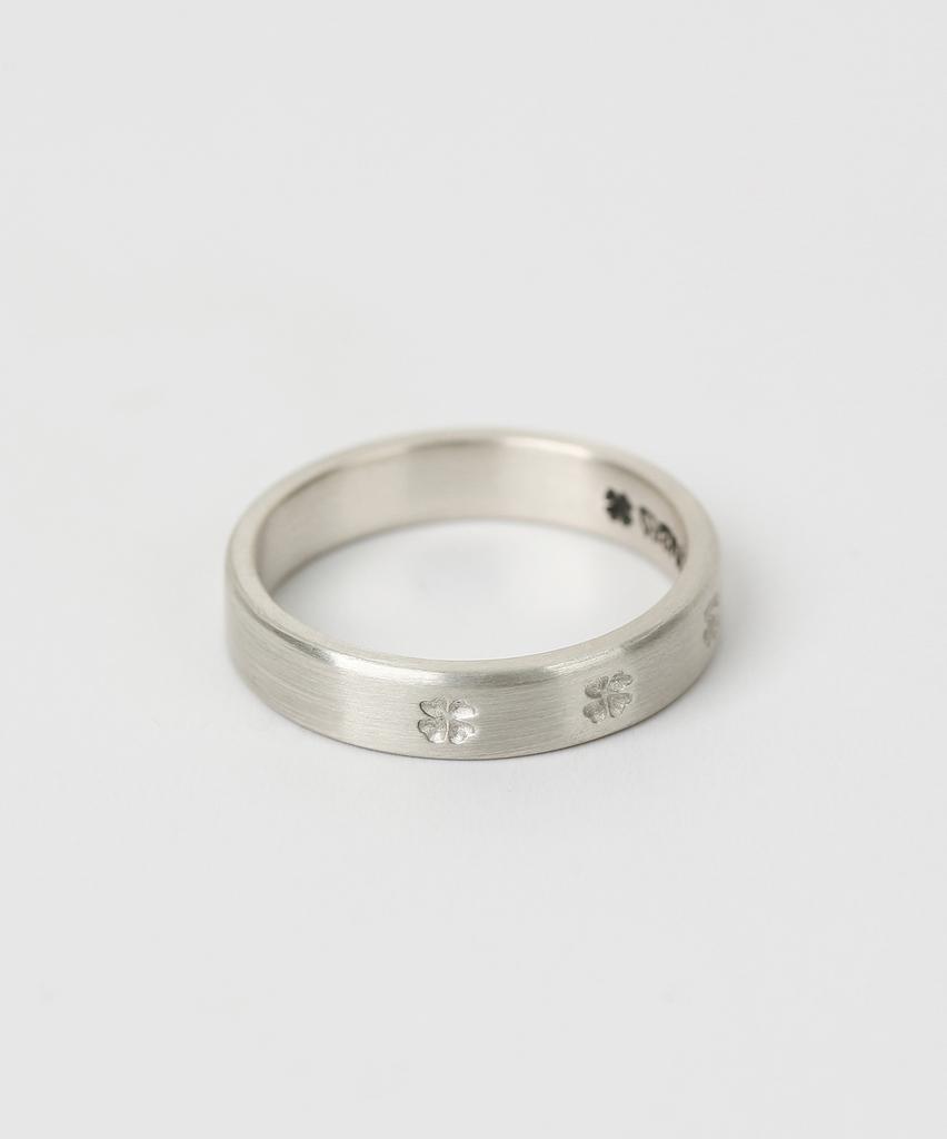 Graynoise Clover Simple Rail Ring W (925 Silver)