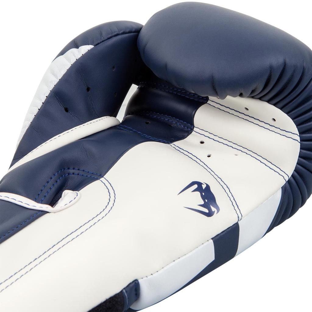VENUM Elite Boxing Gloves (Navy Blue/White) (14oz)