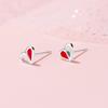 Hollow Epoxy Love Earrings Women's Simple Small Heart Earrings Summer Temperament Versatile