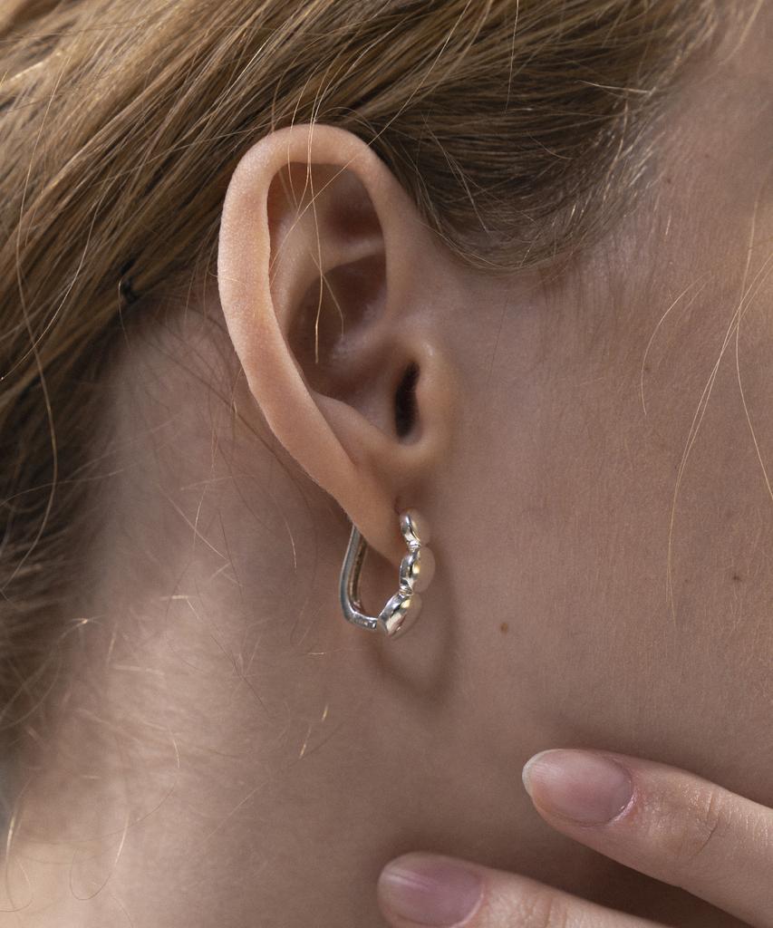 Jnui Three Dot Earrings Silver