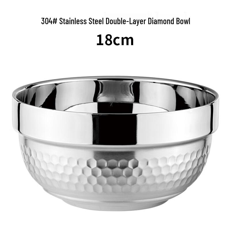Kitchen Seven 304 Stainless Steel Double Wall Bowl Set
