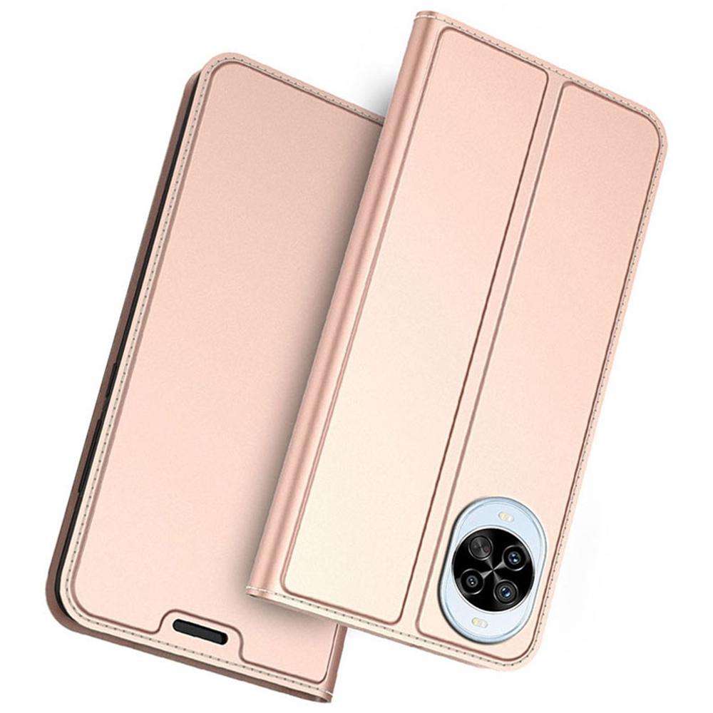 

For Huawei nova 14 Pro 5G Case PU Leather Phone Cover with Card Holder Stand Rose Gold