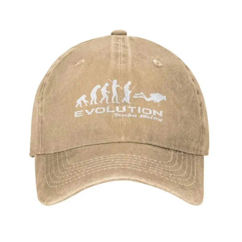 Evolution Of Scuba Diving Baseball Cap Women Men Breathable Funny Underwater Dive Diver Gift Dad Hat Sun Protection