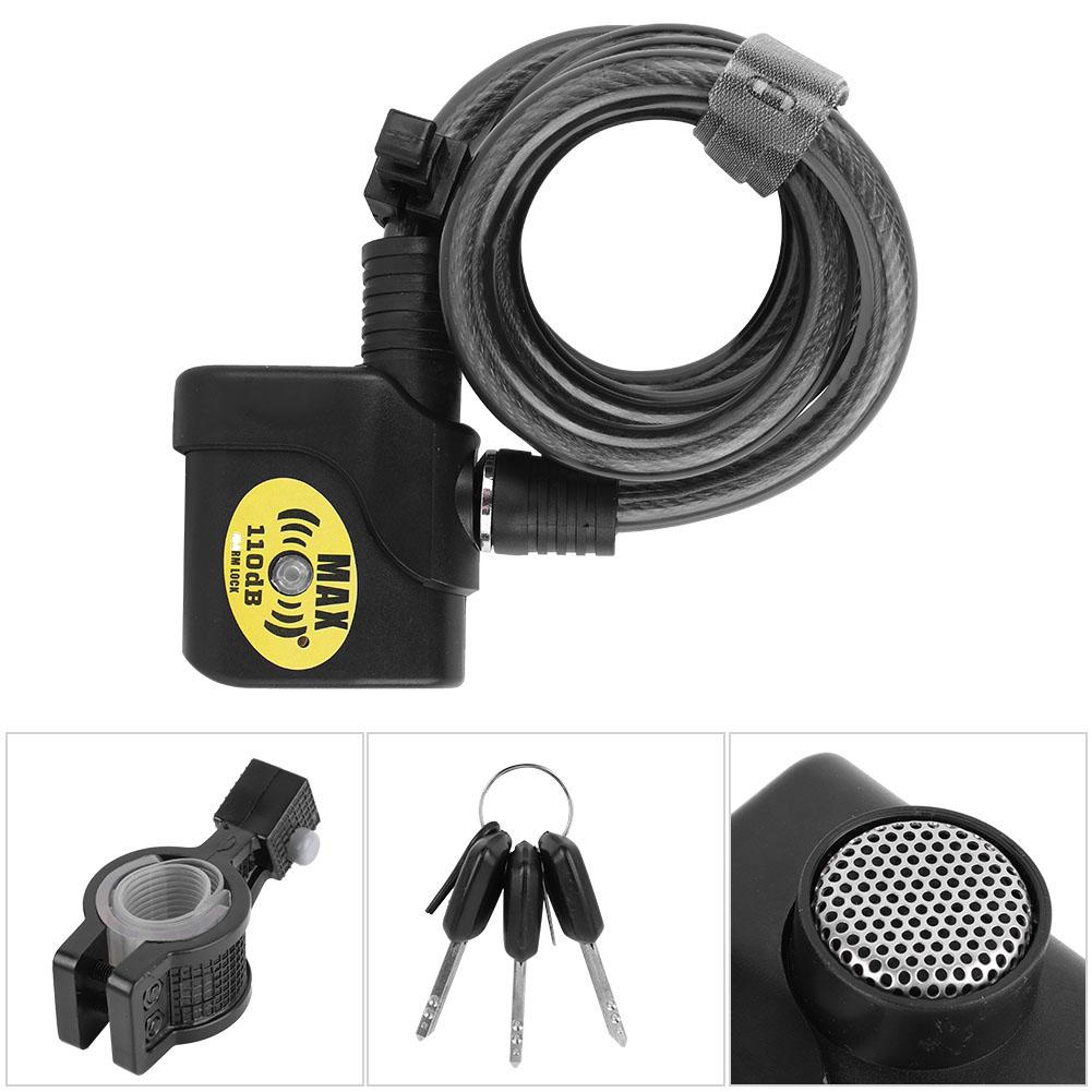 Elektronisches 110dB Alarm-Kettenschloss Diebstahlschutz für Fahrrad Motorrad