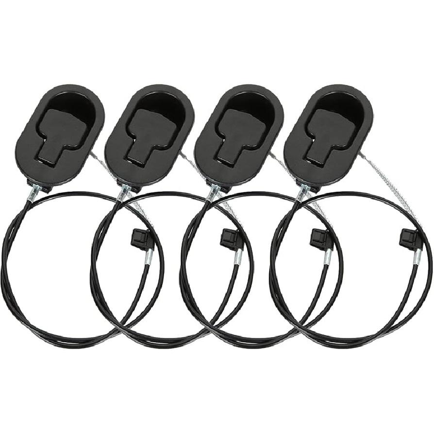 APACALI Recliner Pull Cable Replacement Set of 2, Universal Black Sofa Couch Recliner Release Cables with Metal Pull Handle fits Most Recliner