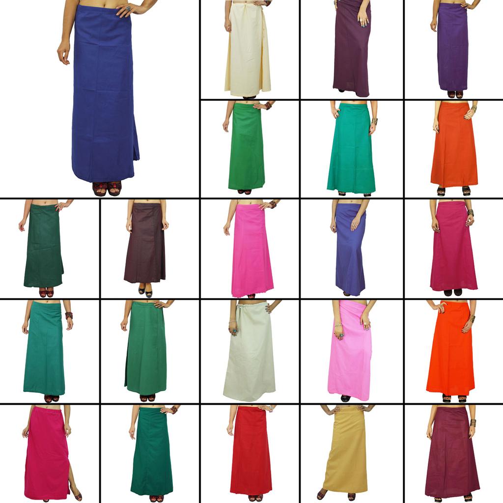 Saree Petticoat Underskirt Cotton Bollywood Indian Lining For Sari