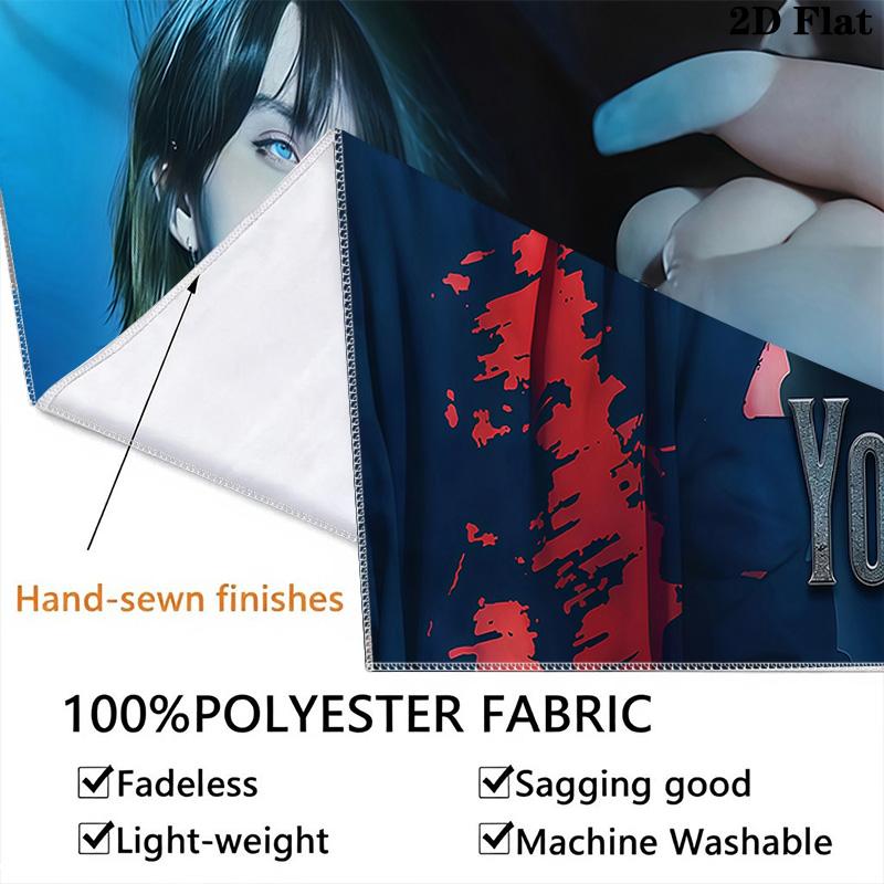 Billie Eilish Custom Name Wall Tapestry Aesthetic Wall Hanging Printed Fabric Blanket Decorative Tapestries for Bedroom Living Room Home Decor