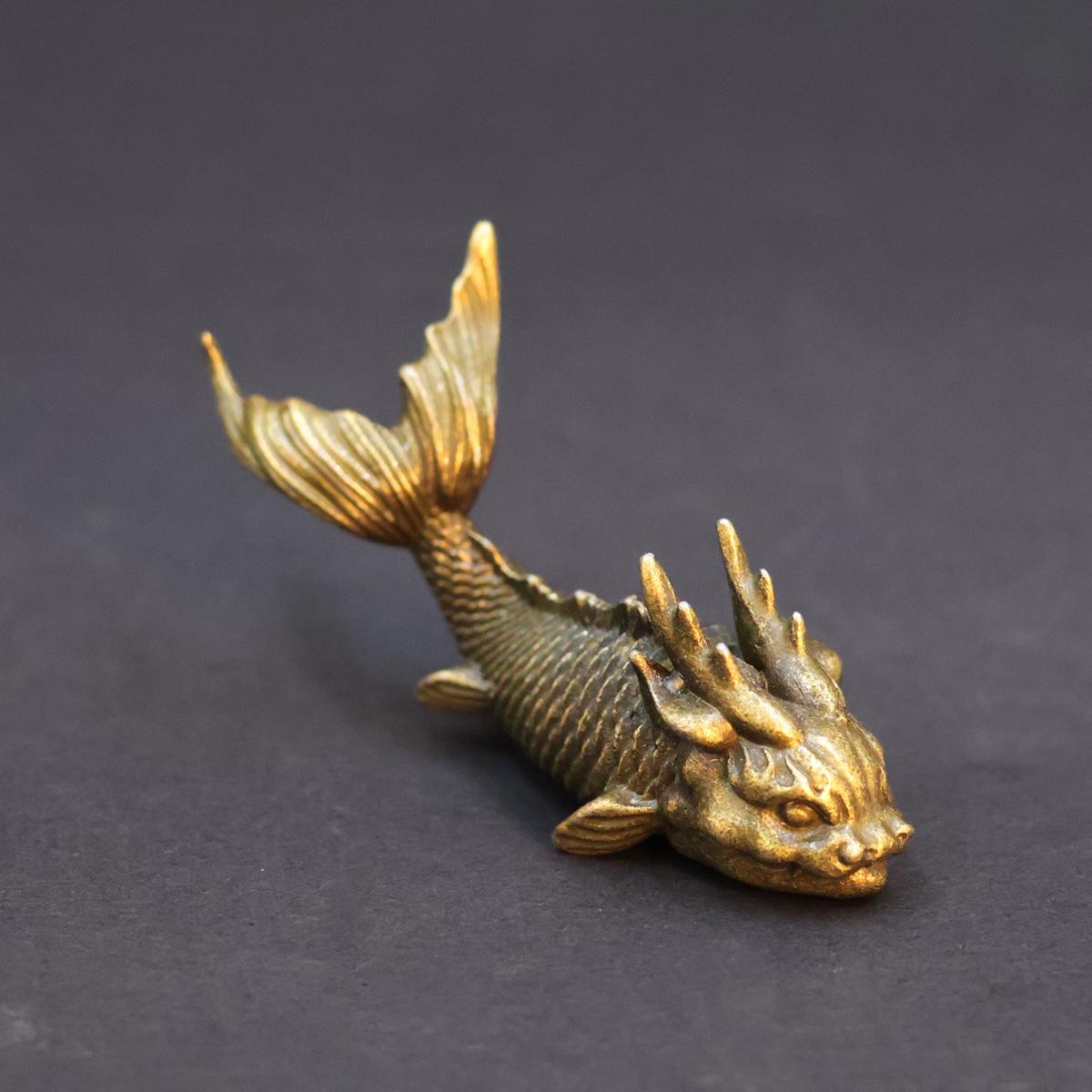 Solid Transformation Handheld Ornament Home Decor Vintage Dragon Fish Mascot Office Desk Decoration Wholesale