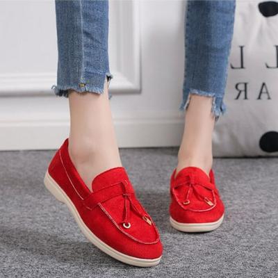 Zapatos Mocasines para Mujer Marca Casual Zapatos Planos Cuero Cachemira Zapatos Individuales Damas Caminar Antideslizante Chaussure Femme