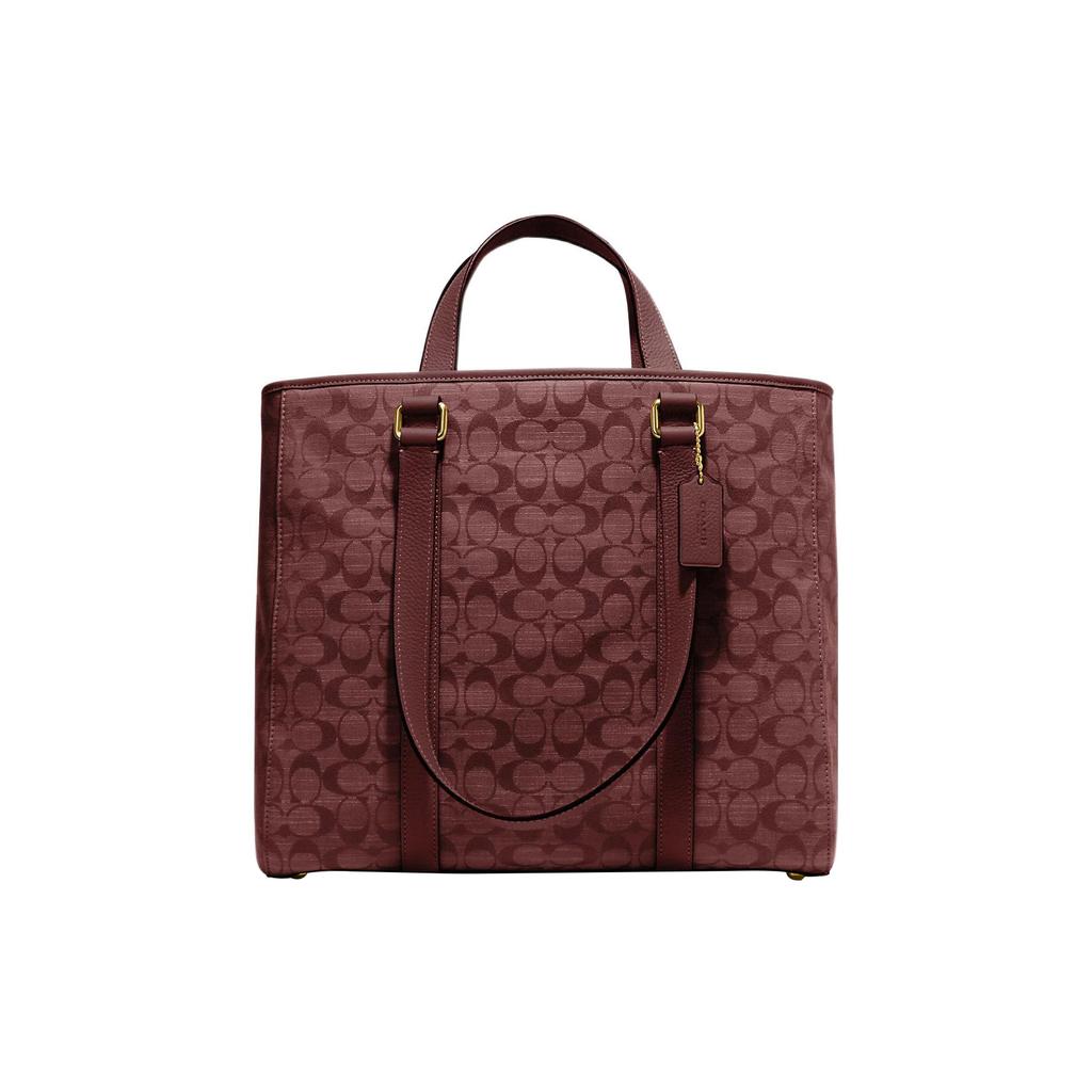 New COACH Hudson Fabric Tote Bag, Shopping Bag, Shoulder Bag, Handbag Tubas Men's Burgundy CH827-B4WN