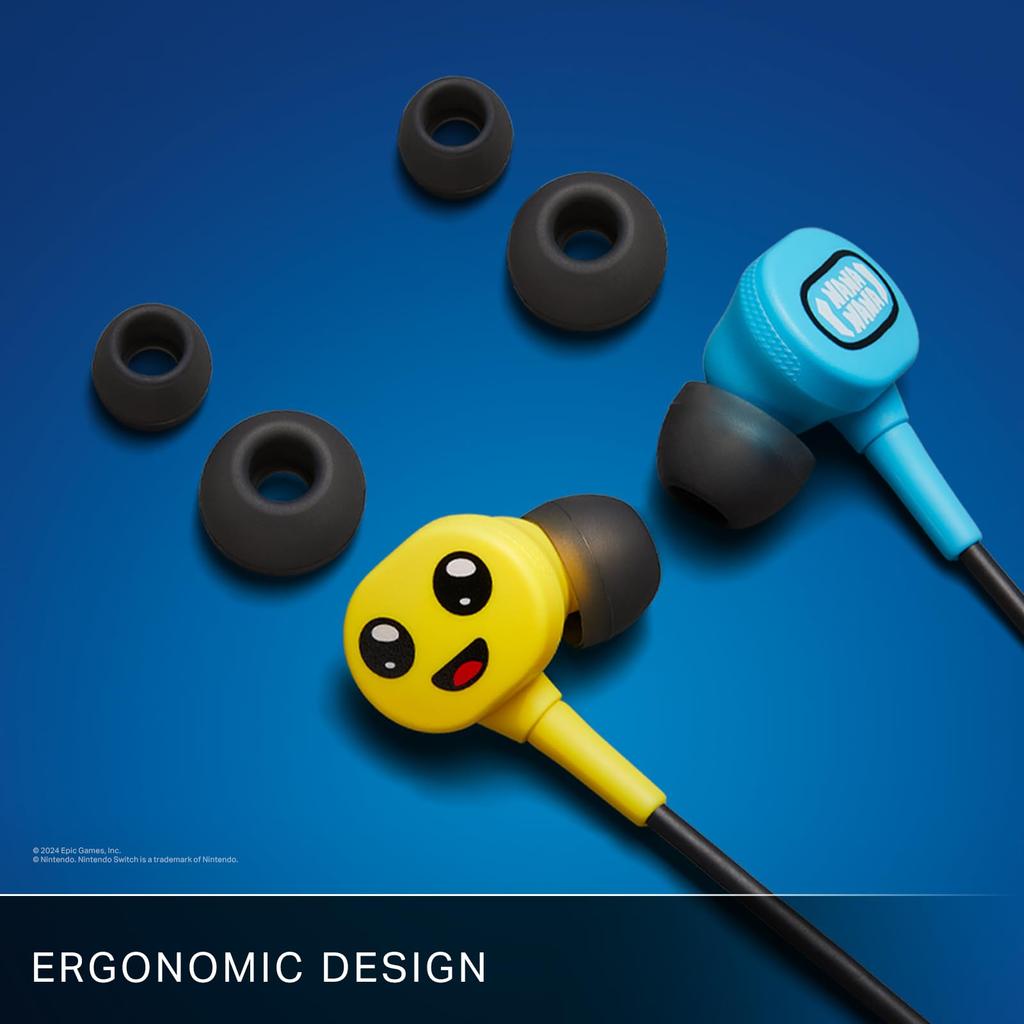 PowerA Wired Earphones for Nintendo Switch Fortnite Officially Bonus Virtual Matching Peely Drawstring Bag – Peely, 3.5mm, Wired, Licensed, Items,