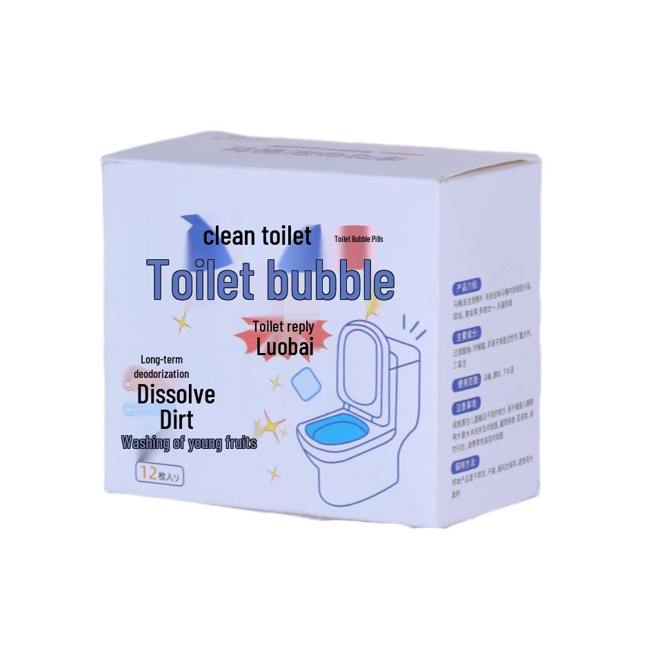 Effervescent Toilet Cleaner & Deodorizer Tablets - Powerful Descaler & Stain Remover with Fresh Fragrance