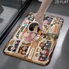 Franxx 3Pcs Flannel Toilet Mat Set Bathroom Rug Bath Carpet Non Slip Home Decor Toilet 3 Pcs Bathroom Textile Set