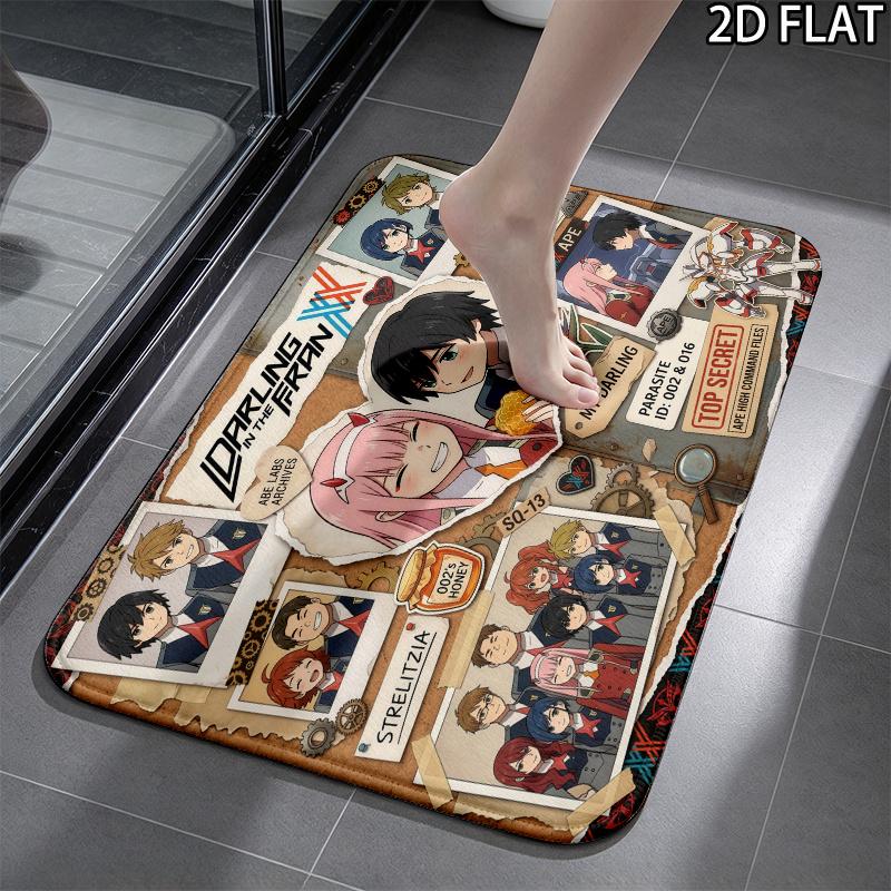 Franxx 3Pcs Flannel Toilet Mat Set Bathroom Rug Bath Carpet Non Slip Home Decor Toilet 3 Pcs Bathroom Textile Set