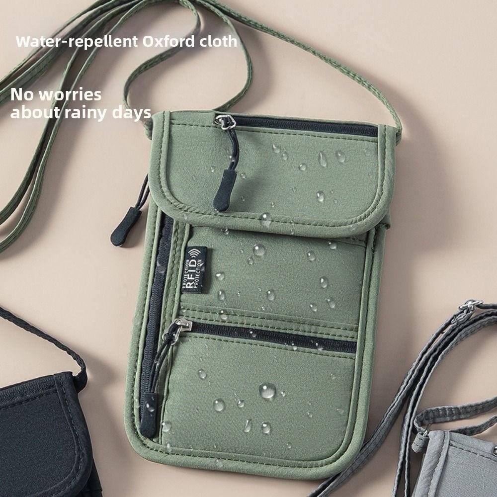 Oxford Stoff Umhänge-Handytasche RFID-Blockierung Lanyard Reisepass-Tasche Reisegebrauch