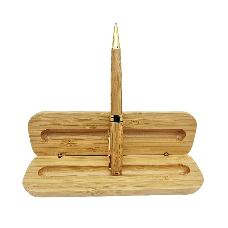 Eco-friendly Bamboo Round Bead Pen Set with Custom Engraving
