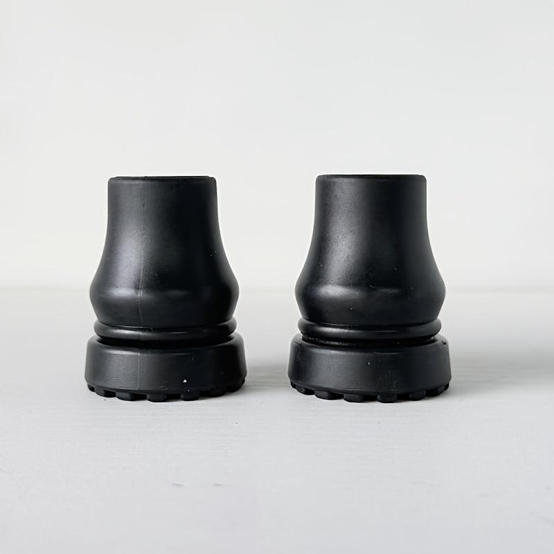 2pcs Rubber Cane Tips Locking Ring Easy-Install Replacement Tips for Most Walking Canes and Crutches Ideal for and Recovery