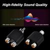 Xiatiaosann RCA Y Splitter RCA 1 Male to 2 Female Phono Connector AV Video Y Splitter RCA 1 Female to 2 Female Phono Connector AV Video Y Splitter for