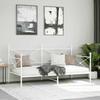 VidaXL Daybed Without Mattress White 100x200 Cm Steel, Sofa Bed, Comfortable Sofa Bed, Daybed with Mattress, Bed 4104684