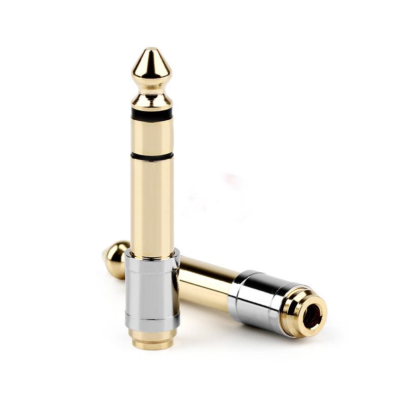 New 6.35mm To 3.5mm Converters 1/4" Male 1/8" Female 6.35 To 3.5 Jack Headphone Audio Adapter Microphone Stereo Plug Adapter