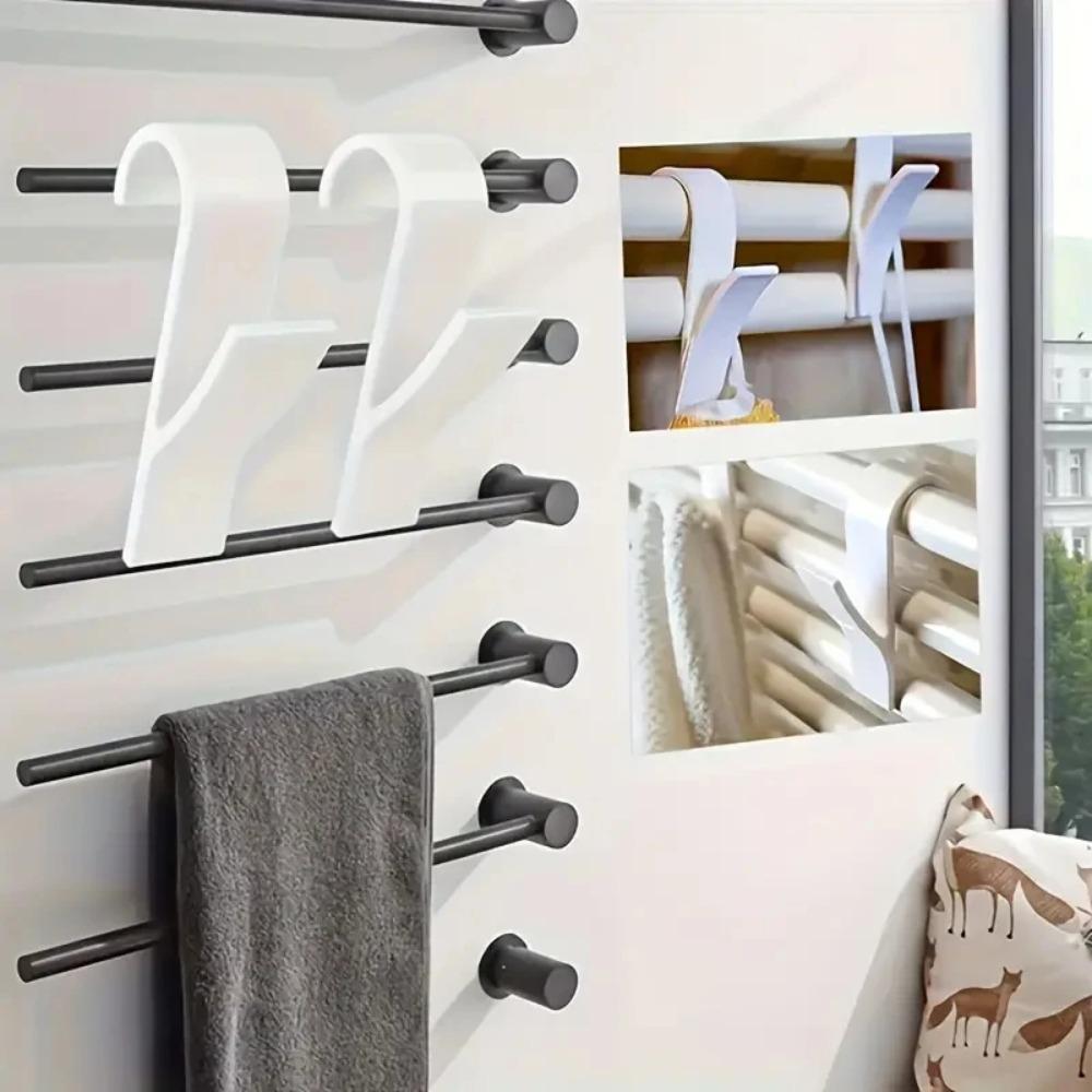 1pc Hangers for Heated Towel Multi-Purpose Radiator Hooks Coat Clothes Hanger Scarf Rack Bath Hook