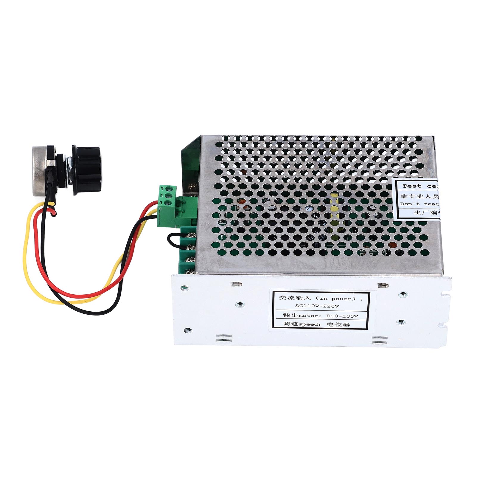 

PWM DC Motor Speed Controller AC110220V Input DC0100V Output Aluminum Alloy Motor Speed Regulator