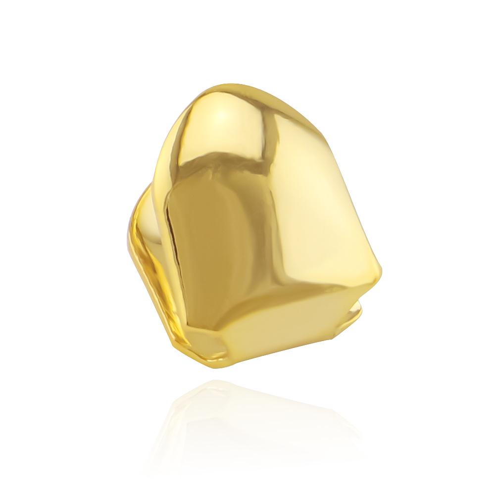 18K Gold Electroplated Single Tooth Braces - Halloween Hip-Hop Style