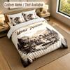 Bear Panda Theme Personalized 3Pcs Bedding Set Custom Text & Name 1 Sheet 2 Pillowcases Household Bedding 1pc