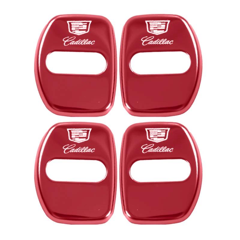 4 Stück/Set Legierung Auto Türschloss Gehäuse Abdeckung Rostschutz Aufkleber Emblem Für Cadillac CTS CT4 CT5 CT6 XT4 XT5 XT6