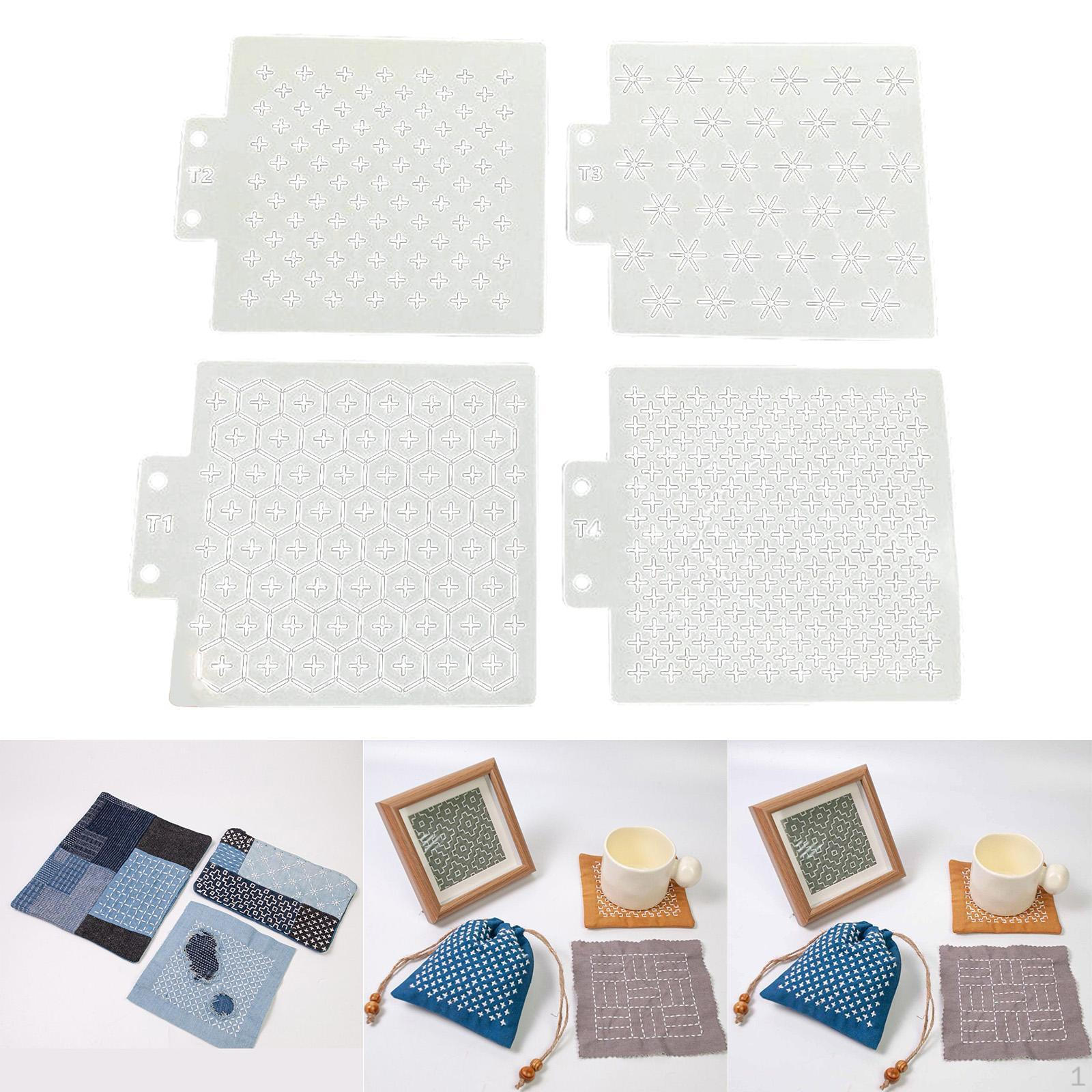 

4 шт. Трафареты Многоразовые Простые Геометрические Традиционные для Вышивки Художественных Проектов Краски Шитья