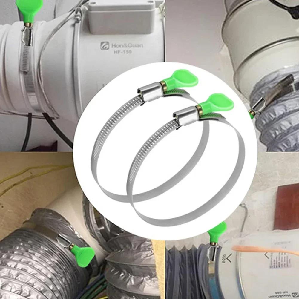 2 Stück Verstellbare Schlauchschellen 304 Edelstahl-Schlauchschelle 90mm-110mm Schraubband Auto Kraftstoffschlauchklemmen Schneckengetriebeklemme Befestigungswerkzeuge