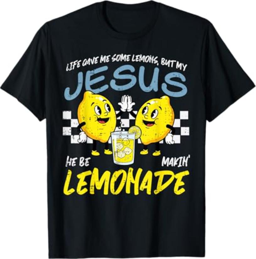 Life Gave Me Lemons Jesus Lemonade Christian T-Shirt S разноцветный