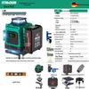 12-Line Green Infrared Laser Level: Wall-Mounted, Floor, Outdoor Automatic Leveling Tool