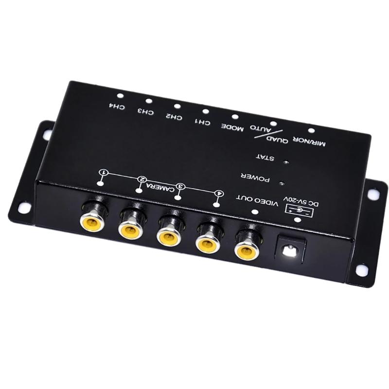 High Resolution 4 Channel Vehicle Video Splitter Camera Controller For All Around Monitoring And Safe Parking Assistance