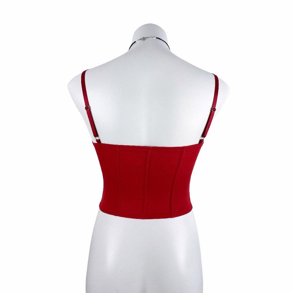 Buckle Lace Flower Camisole Bowknot Suspender Vest Elegant Lace Corset  Ladies