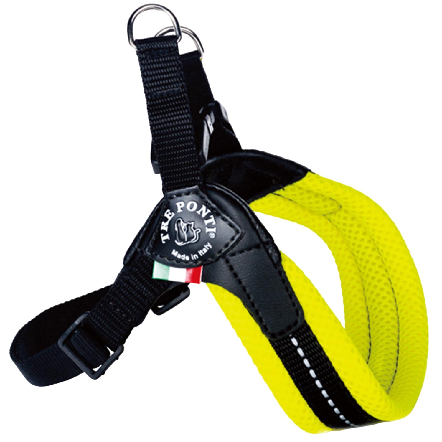 Tre Ponti Fibbia Adjustable Type SOFT MESH Dog Harness (LTP123) (Size 1.5, Yellow)