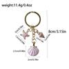 Gold Tone Shell Keychain Alloy Seashell Keychain New Bag Charm  Backpack Accessory